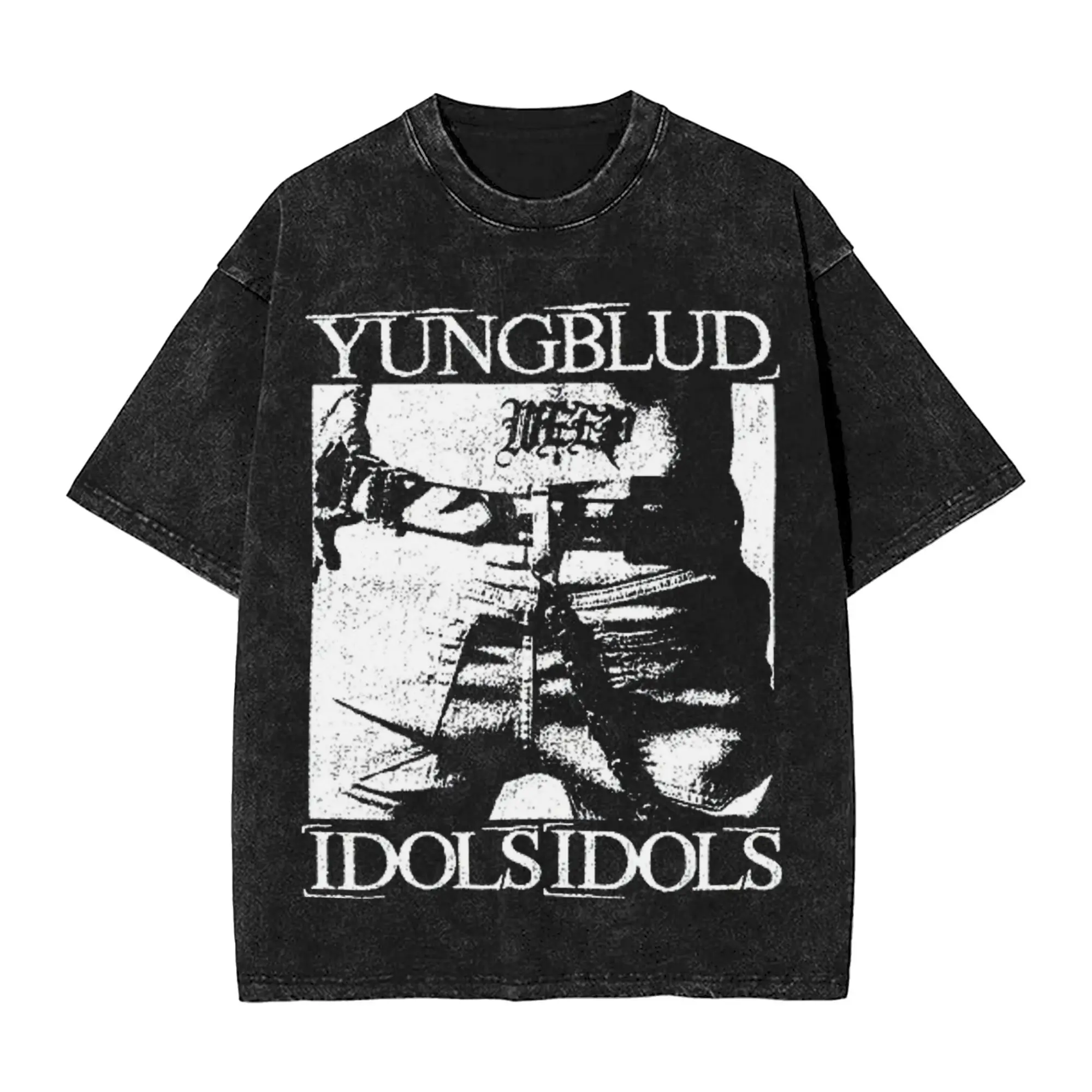 

Мужские и женские футболки Wased YUNGBLUD IDOLS The World Tour 2025, футболка с принтом, футболки большого размера