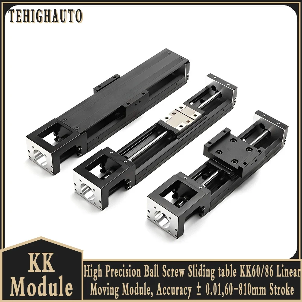 KK60/KK86 Linear Moving Module,High Precision Sliding table ,5/10/20mm Lead,Accuracy Repeatability ± 0.01,Single Axis Robot