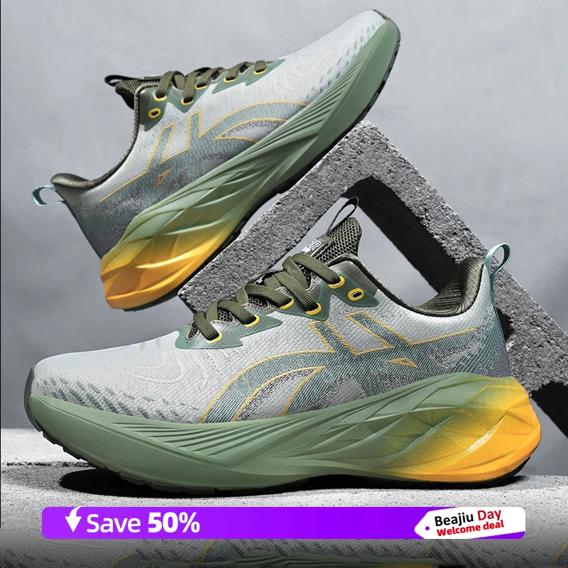 Zapatillas para correr entrenamiento especialidad maratón hombres deportes transpirables ligeros mujeres cómodas antideslizantes zapatillas de ocio