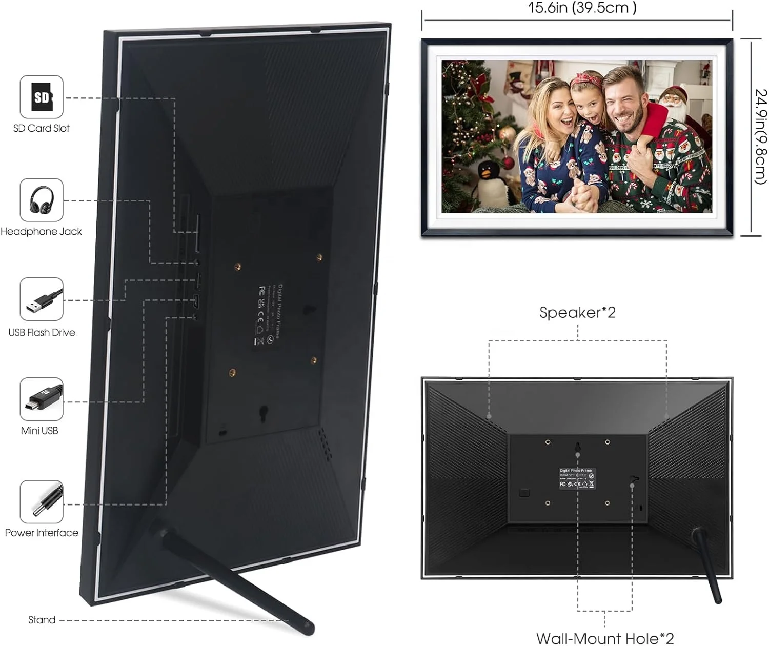 2026 Digital Photo Frame WiFi 15.6