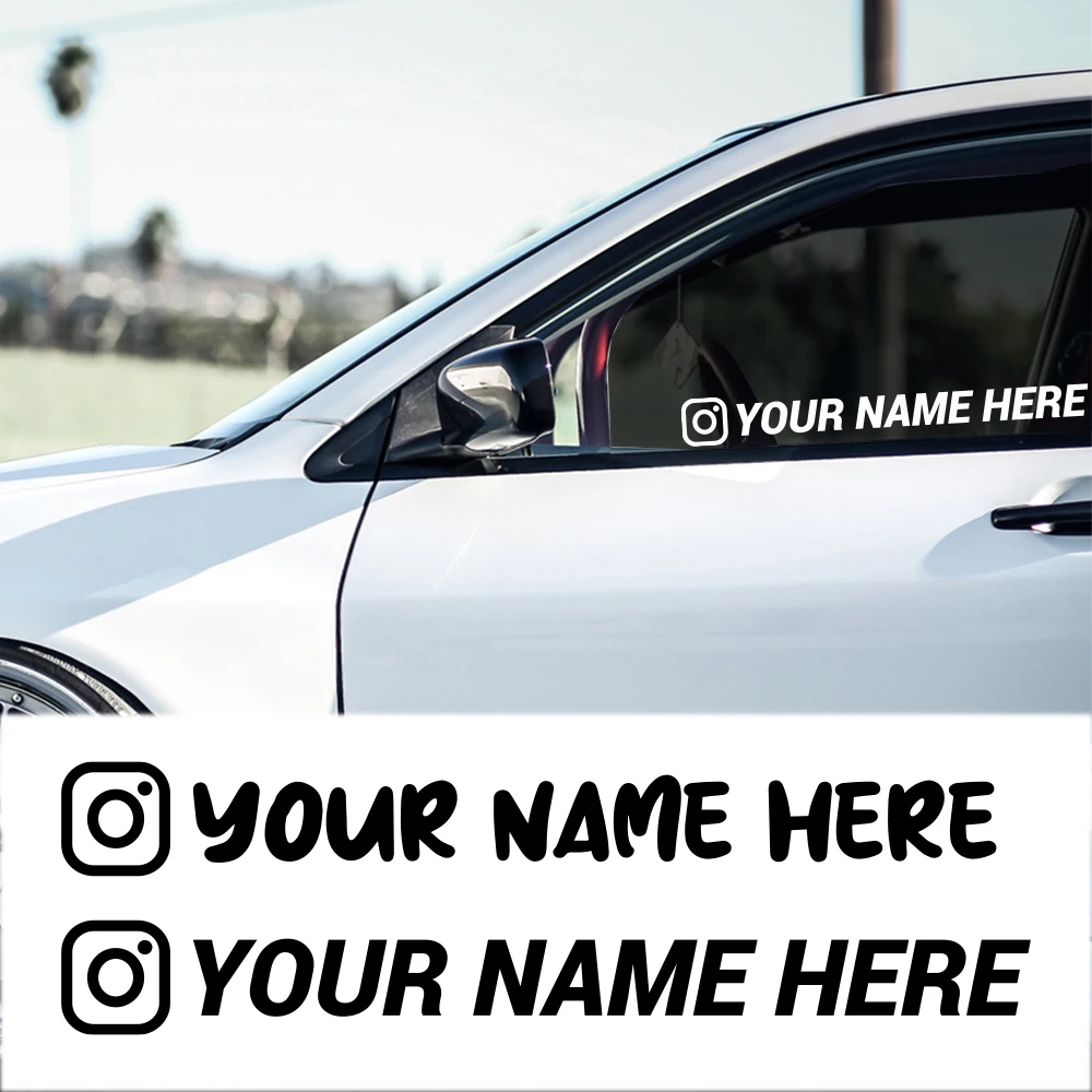 Autocollants en vinyle personnalisés avec nom d'utilisateur pour moto, pour Instagram FACEBOOK, personnalisation sur mesure, remarques, autocollant décoratif pour voiture