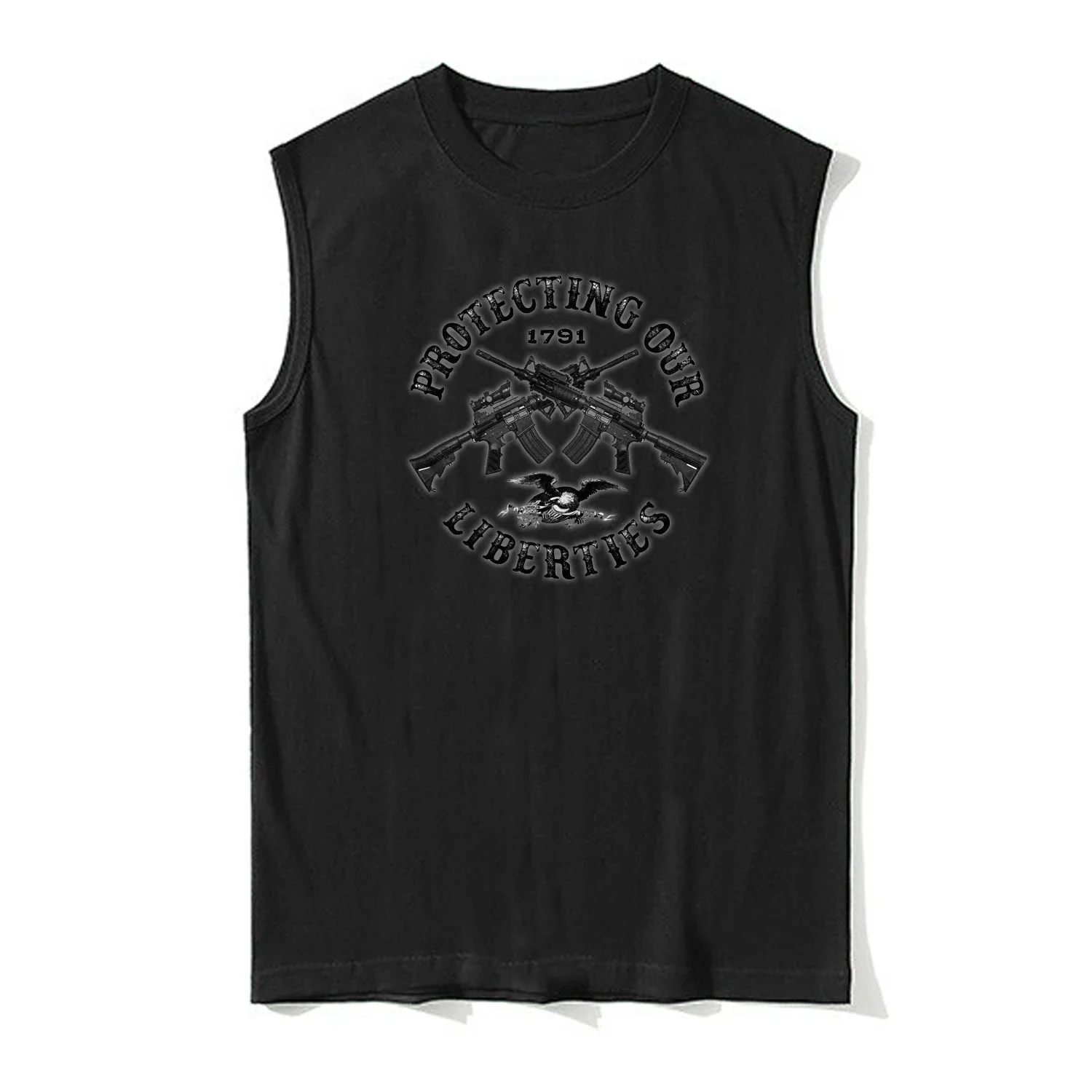 2nd Amendment Protecting Our Liberties 1791 Gun Rights Tanktop 100% Cotton O-Neck Summer Casual Mens Vest Sleeveless T-shirt