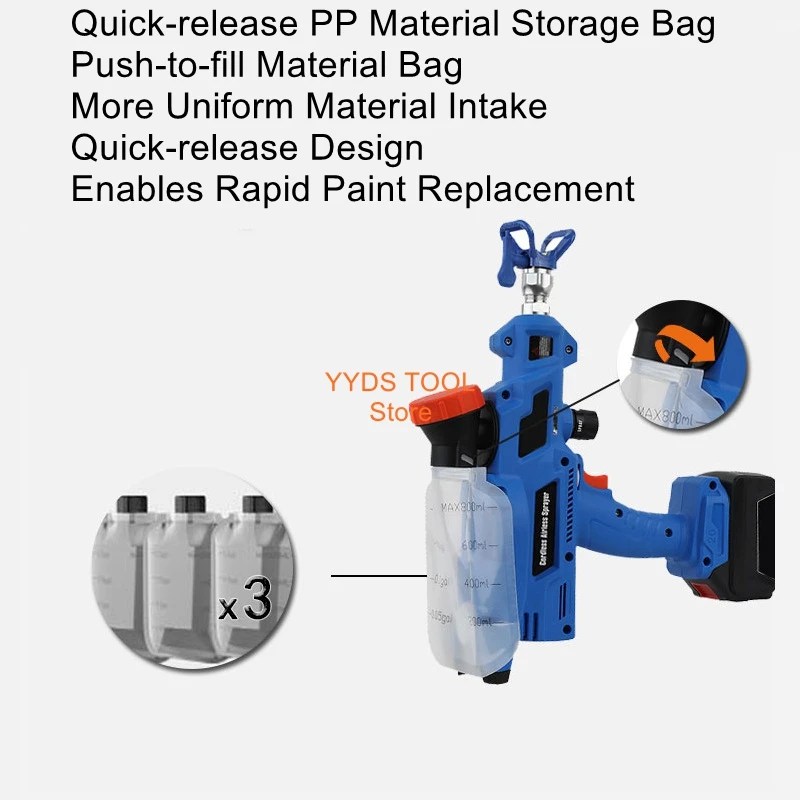 

High-Pressure Airless Sprayer for Latex Paint Electric Spray Gun for Home Touch-Up Painting All-in-One Home Repair Sprayer