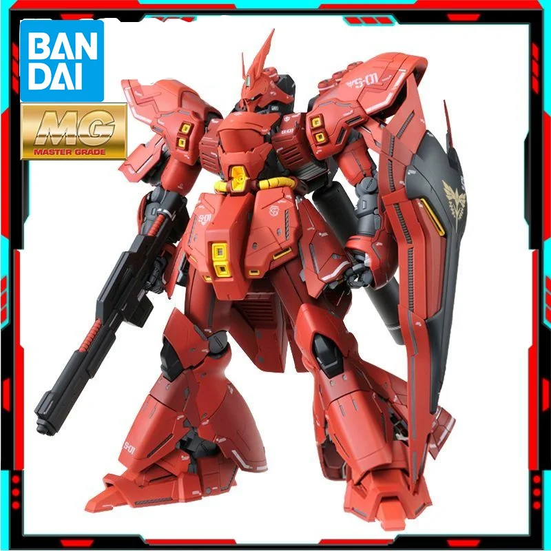 En Stock Original Bandai Master Grade MG 1/100 traje móvil Gundam MSN-04 Sazabi Ver.ka figura de ensamblaje Anime modelo de acción Juguetes