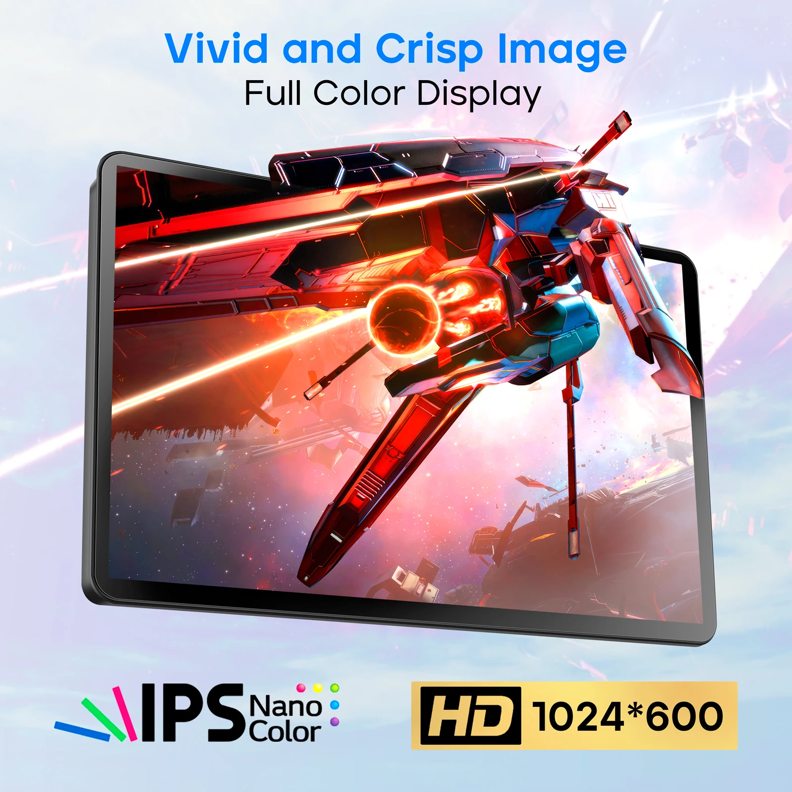 จอภาพพกพาแบบสัมผัสขนาด 10.1 นิ้ว พร้อมพอร์ต Type-C และ HDMI สำหรับต่อขยายหน้าจอแล็ปท็อป จอ LCD