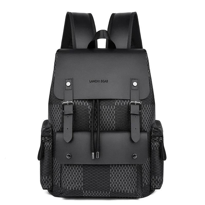 New Fashion Glossy Solid PU Youth Backpacks Versatile Hasp Portable Backpacks for Women High Quality Large Capacity School Bags