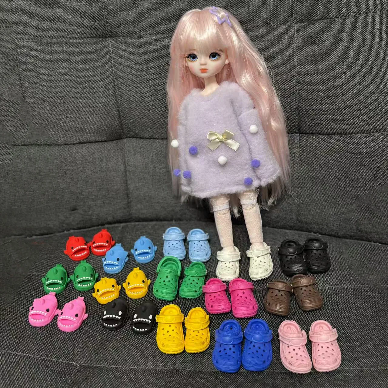 

1 Pair Cute 30cm Doll Shoes Slippers 1/6 Bjd Doll Shoes Accessories