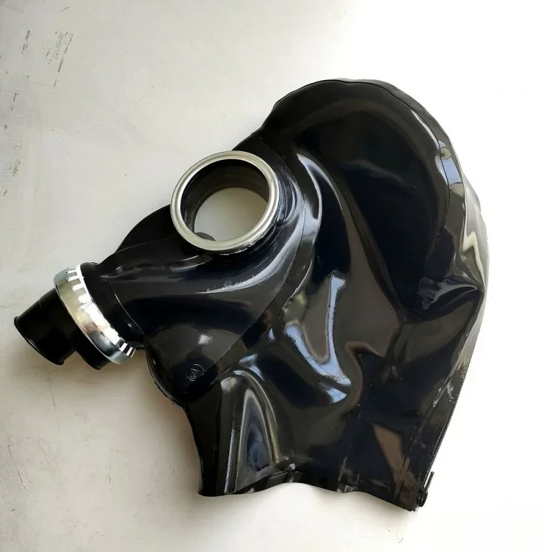 

Latex Hoods Full Coverage Closed Head Cover With Gas Mask Respirator Back Zipper