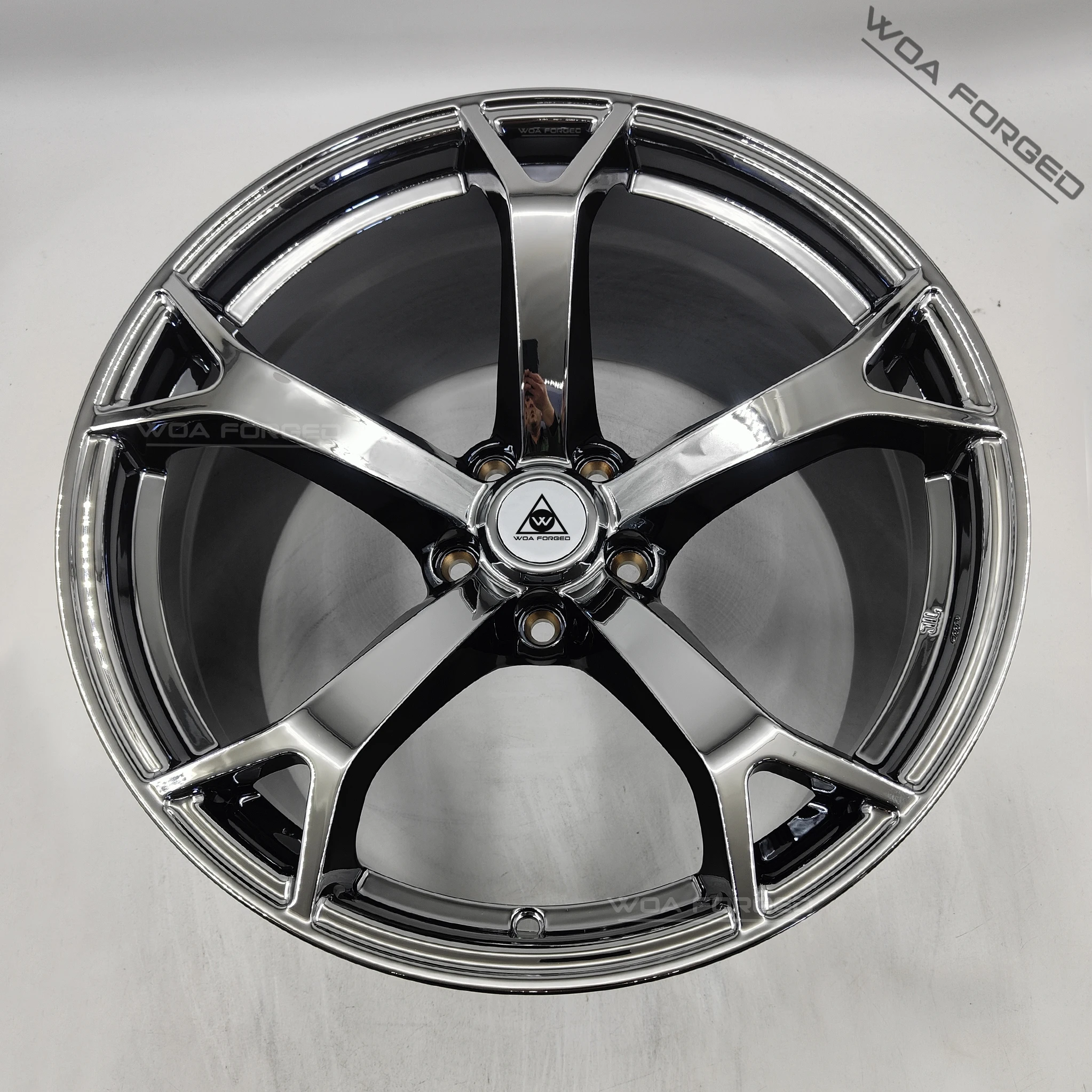 Factory-customized High-quality Monobloc Forged Wheels In19 20 21inch Featuring5 Spoke5x112 5x120 with Chrome-plated for GTR350z
