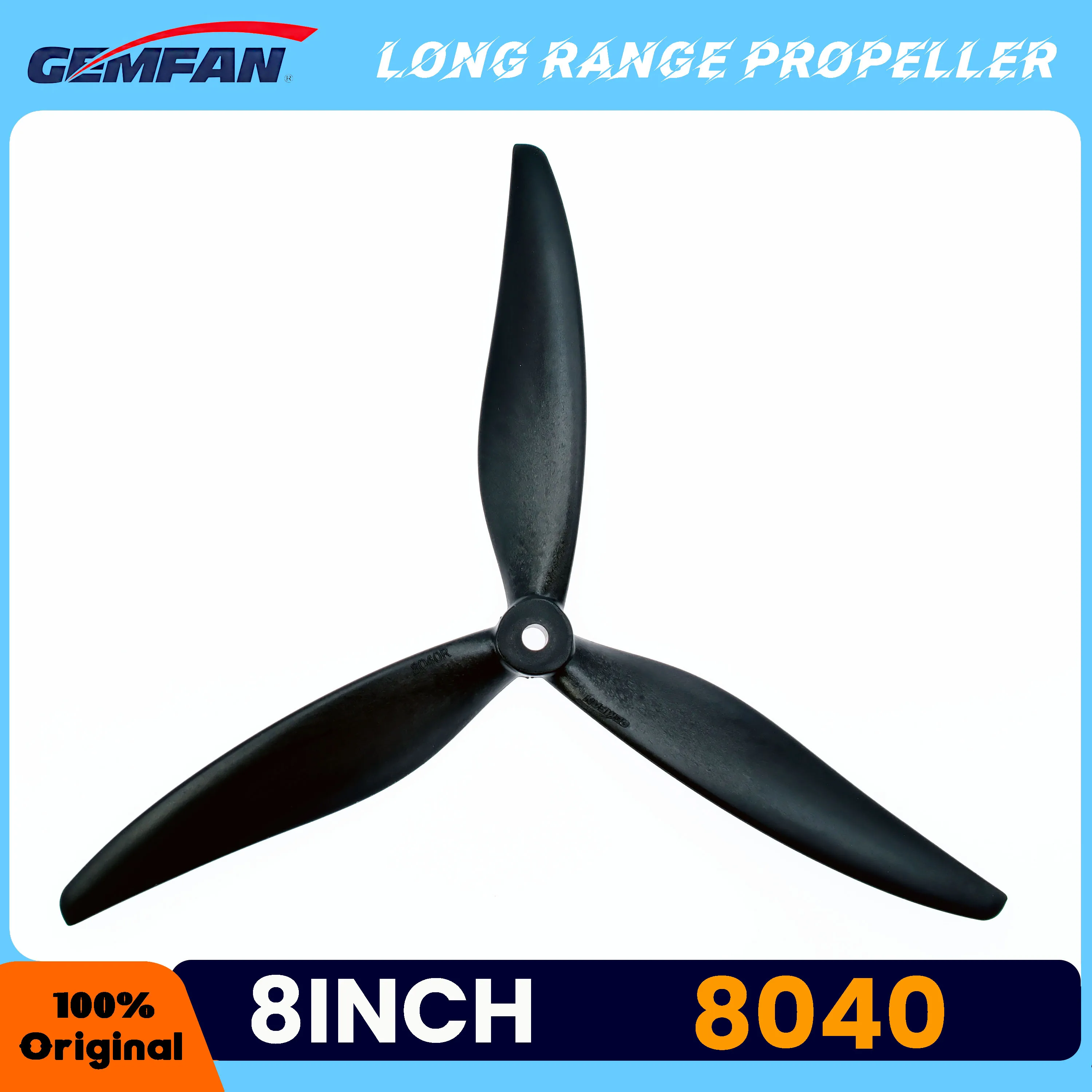 Gemfan 8040 8X4X3 3-Blade 8inch Propeller RC Multirotor X-Class 8inch FPV CW CCW Props for LR8 X-Class FPV Drones Airplane