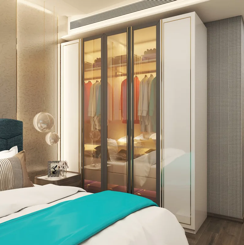 

Роскошный гардероб, простой современный шкаф для спальни, шкаф для дома, экологически чистый гардероб