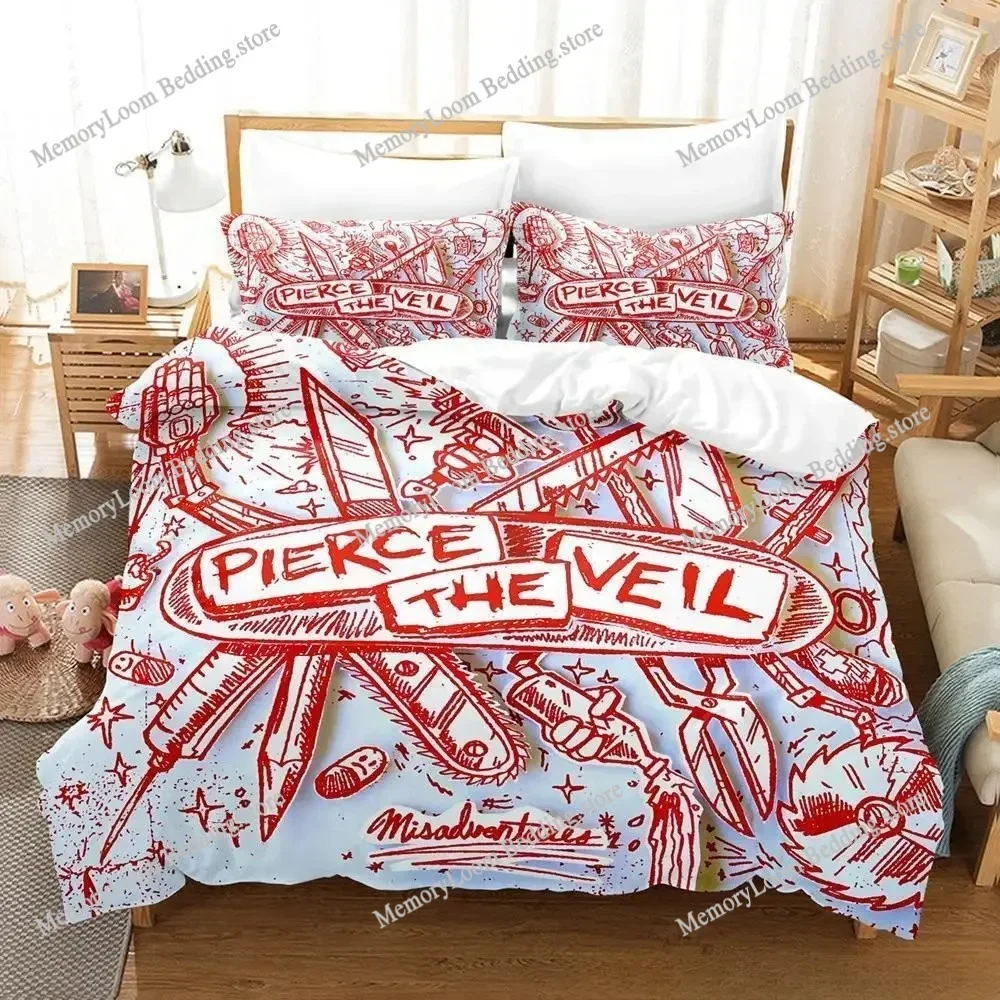 Pierce The Veil Bedding Set Single Twin Full Queen King Size Bed Set Aldult Kid Bedroom Duvet Cover Sets 3D Anime Bed Sheet Set