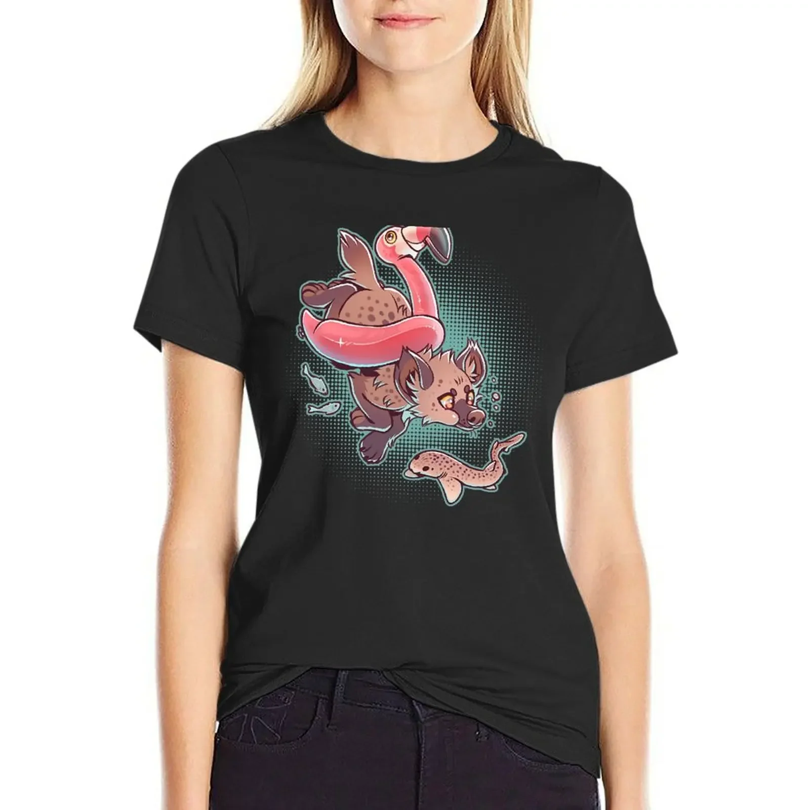 

Aqua yeen T-Shirt Blouse female animal print workout t shirts for Women