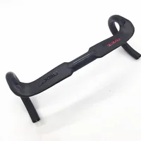 Manillar de carbono mate con cara de carrera nueva + pegatina brillante, manillar de carretera de carbono UD, caída 127mm, alcance 104mm 31,8*400/420/440mm