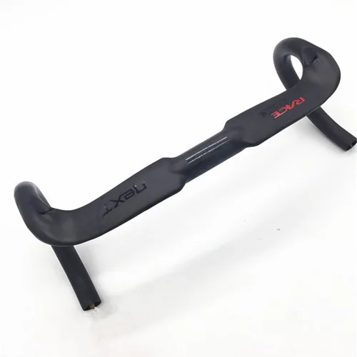 Manillar de carbono mate con cara de carrera nueva + pegatina brillante, manillar de carretera de carbono UD, caída 127mm, alcance 104mm 31,8*400/420/440mm