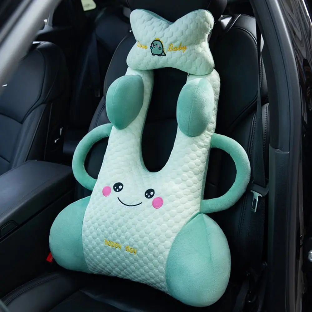 U-Shape Children Car Pillow Cartoon Pattern Safety Pillow Car Seat Pillow Fixed Pillow Shoulder Pillow Sleep Pillow Car Travel