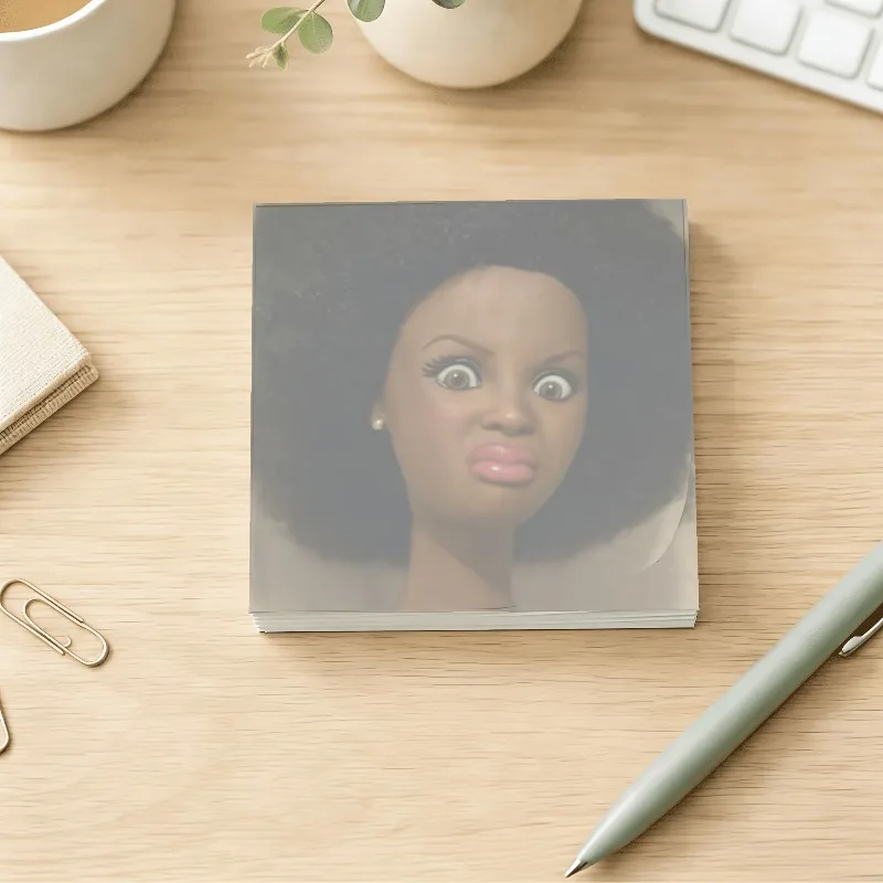 50/150Sheets Paper Curly Hair Character Notepad, Humorous Angry Face Memo Notebook for School Study Plan, Office Reminder