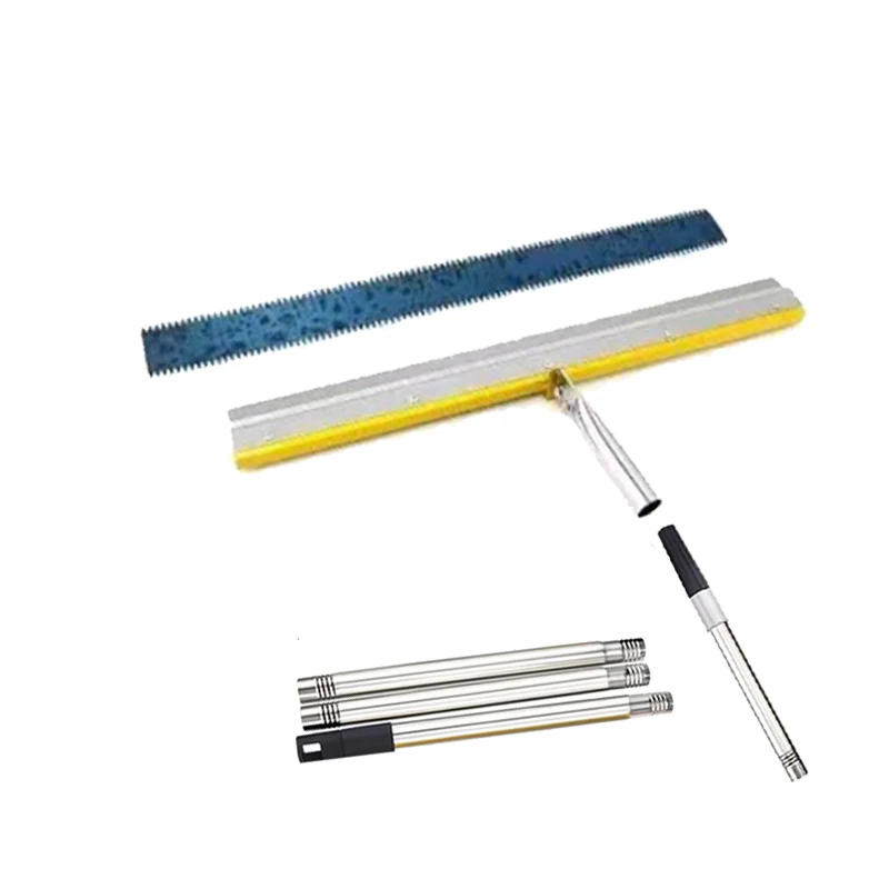 22 дюйма/56 см стоячий нажимной лезвие цемент самовыравнивающийся скребок эпоксидная нижняя пластина для пола шпатель инструмент зубчатые грабли 2 мм/5 мм/8 мм