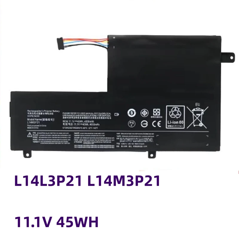 L14L3P21 11.1V 45Wh Laptop Battery for Lenovo Flex 3 4-1470 1480 1580 Edge 2-1580 L14M3P21 L15L3PB0