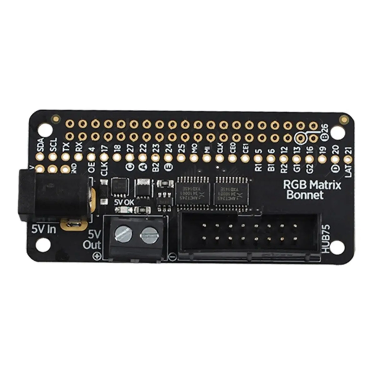 Y526A*☀▃3211 RGB LED Matrix Bonnet HUB75 RGB Matrix Bonnet for Integrated Circuits