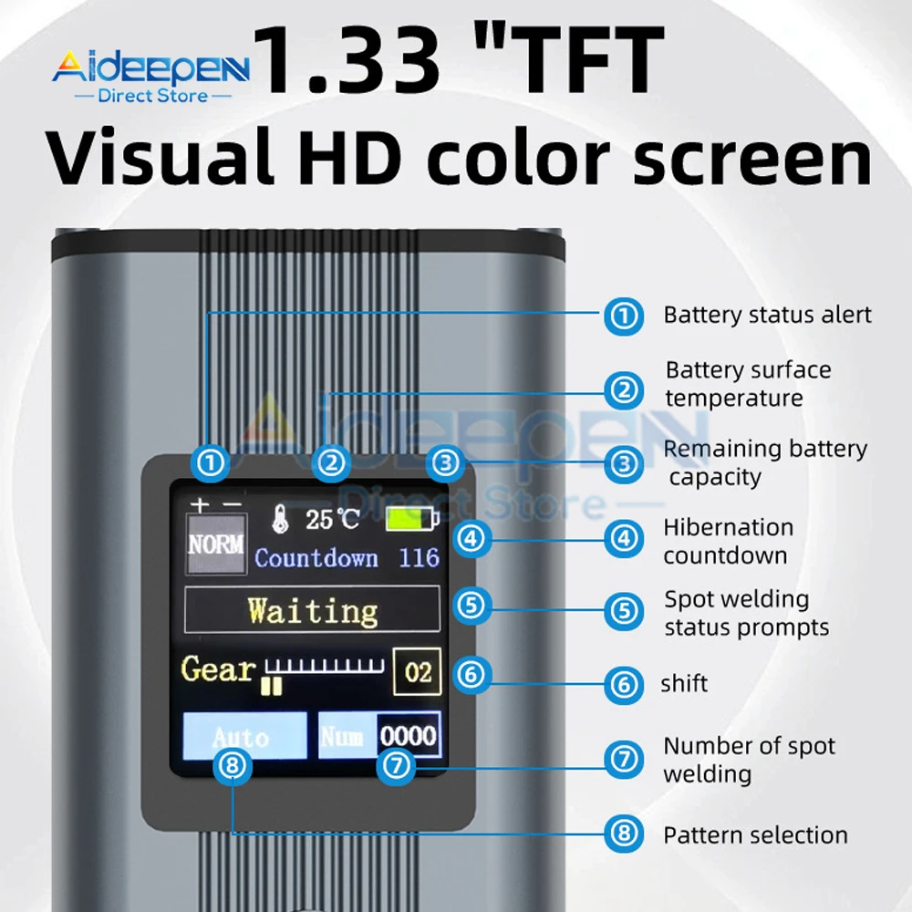 DIY Portable Handheld 11 Gears Battery Spot Welder Nickel Strip Nickel Belt Welding for 18650 Lithium Battery Automatic Manual