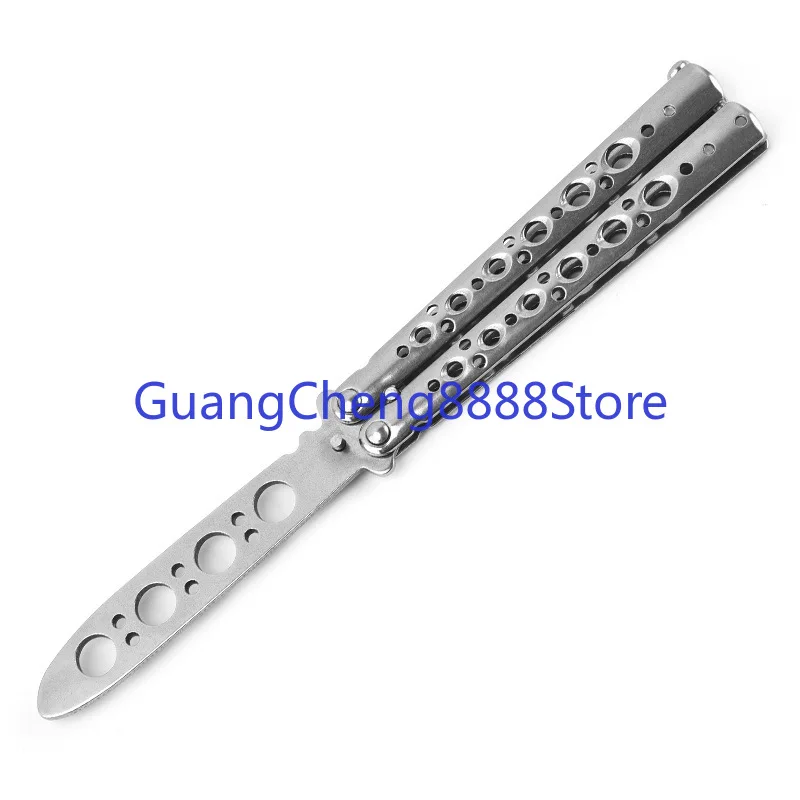 Portable Butterfly Training Knife Foldable Pocket Flail Knife Uncut Blade Butterfly Comb Training Tool