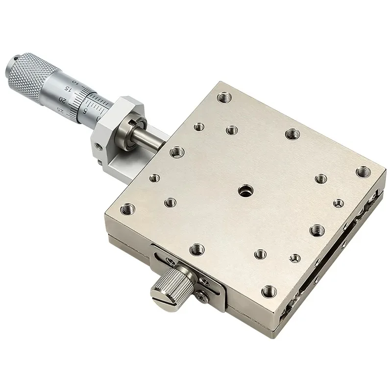 X Axis 40*40mm 60*60 LBX40-C LBX60-R/L Stainless Steel Sliding Table Manual Displacement Platform Linear Stage High Precision