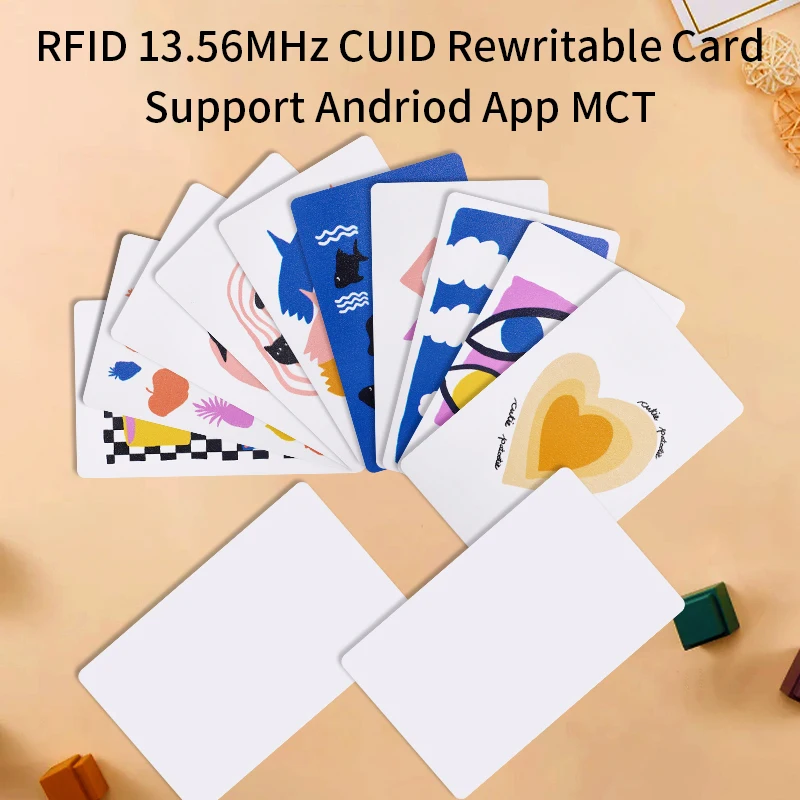 5pcs Cuid Card 13.56Mhz IC Cards Access Control NFC Smart Chip Badge 0 Block Writable CUID Card MF 1K S50 Rewritable Card