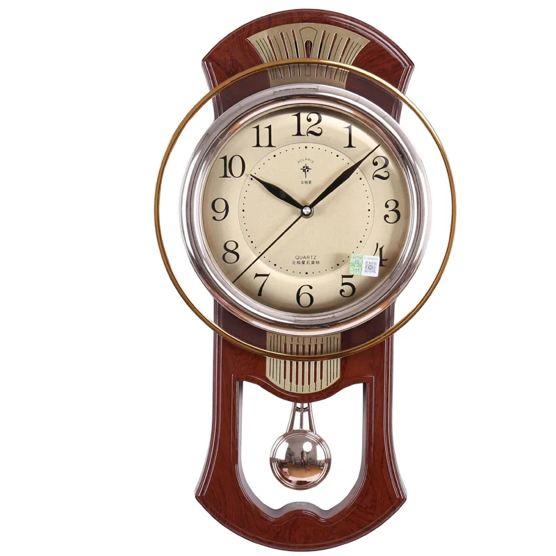 Creative Pendulum Clock Modern Wall Clock Vintage Living Room Silent Retro 20 Inch Electronic Clock Relogio De Parede Decor SC47