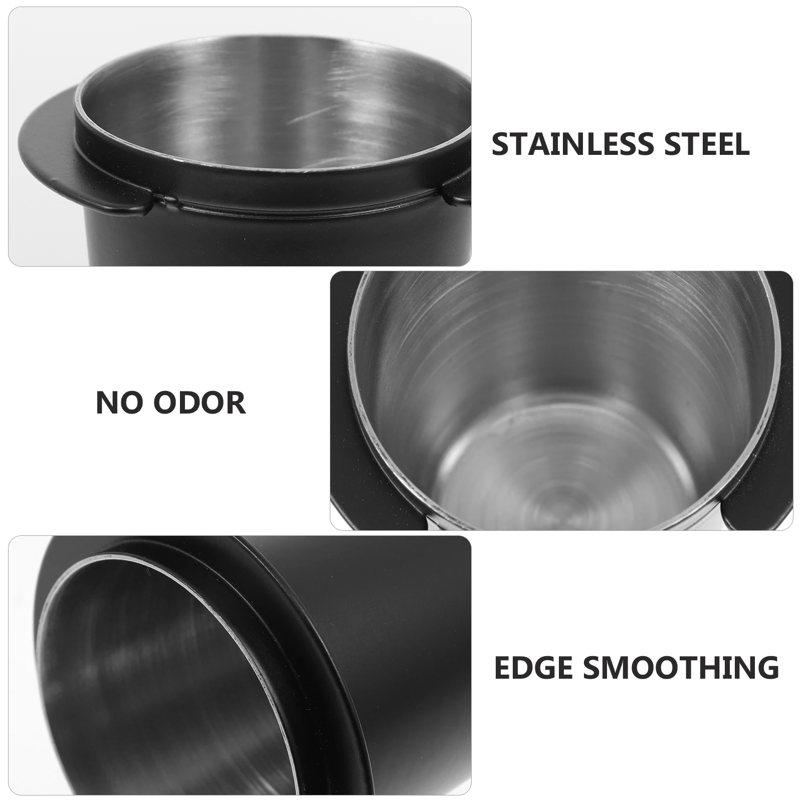 1pc copo de dosagem 51/53/54mm de aço inoxidável compacto leve recipiente de recepção de pó à prova de ferrugem para máquina de café