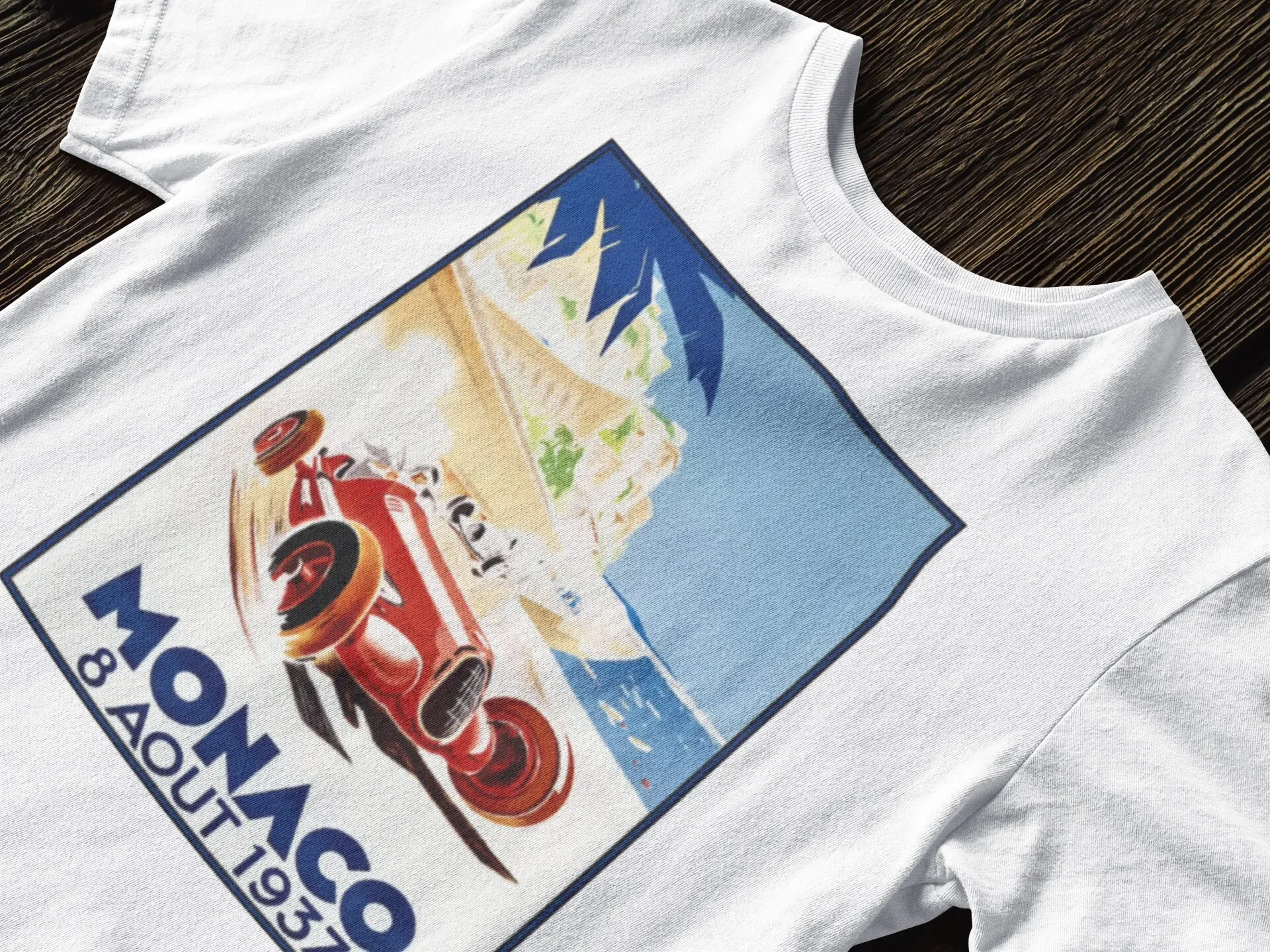 Camiseta del Gran Premio de Mónaco, estilo vintage, para amantes del automovilismo, con diseño retro de carreras, póster GP, ropa para coche