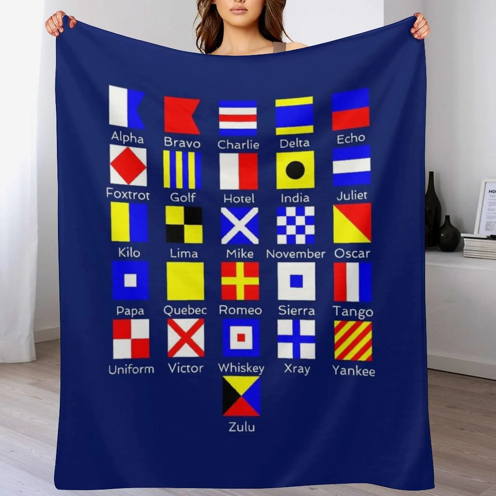 

Sailing Nautical Signal Flag Alphabet Throw Blanket Blankets For Sofas Soft Blankets For Baby Soft Plaid Blankets