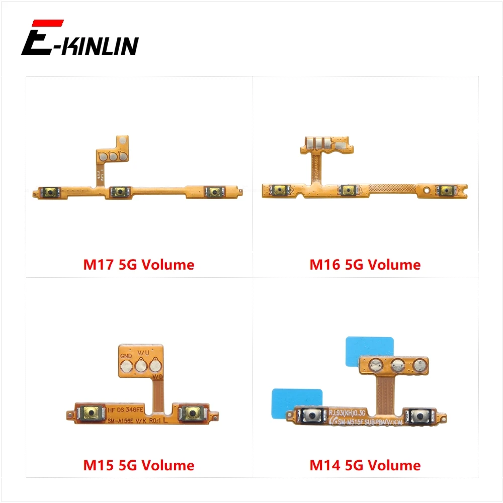 Power On Off Volume Button Switch Key Flex Cable For Samsung Galaxy M17 5G M16 M15 Prime M14 4G M13 M06 M05 M04 Repair Parts