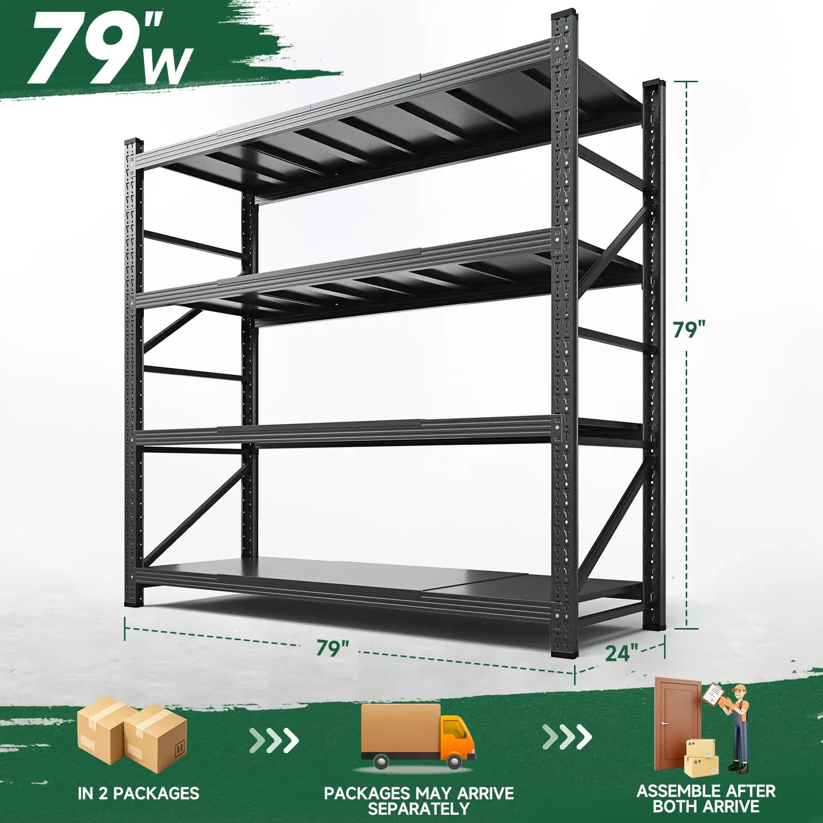 6000LBS Storage Shelves Heavy Duty,79