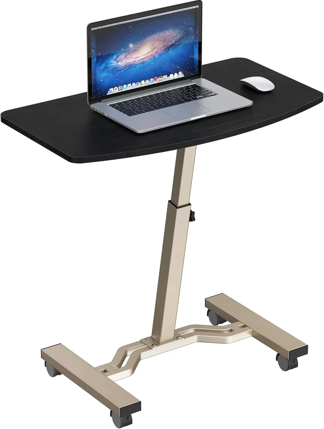 

Adjustable Height Rolling Laptop Stand Cart with Locking Wheels, 28'' to 33'' Range