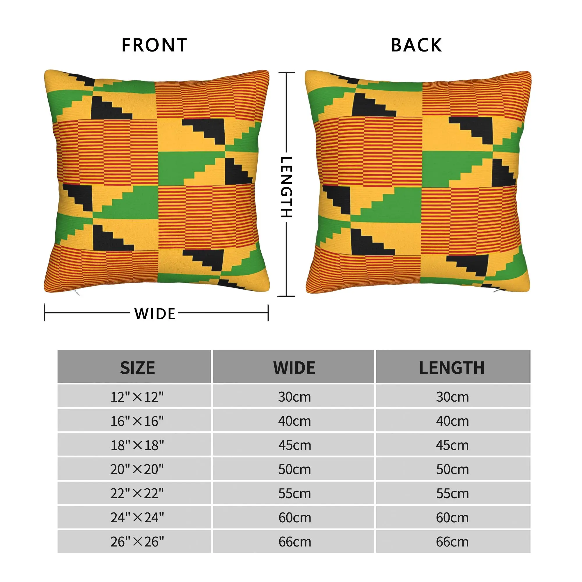 African Pattern Authentic Kente Cloth Pillowcases  Funny Pillow Case For Sofa Car Home Decor Soft Pillow Cover