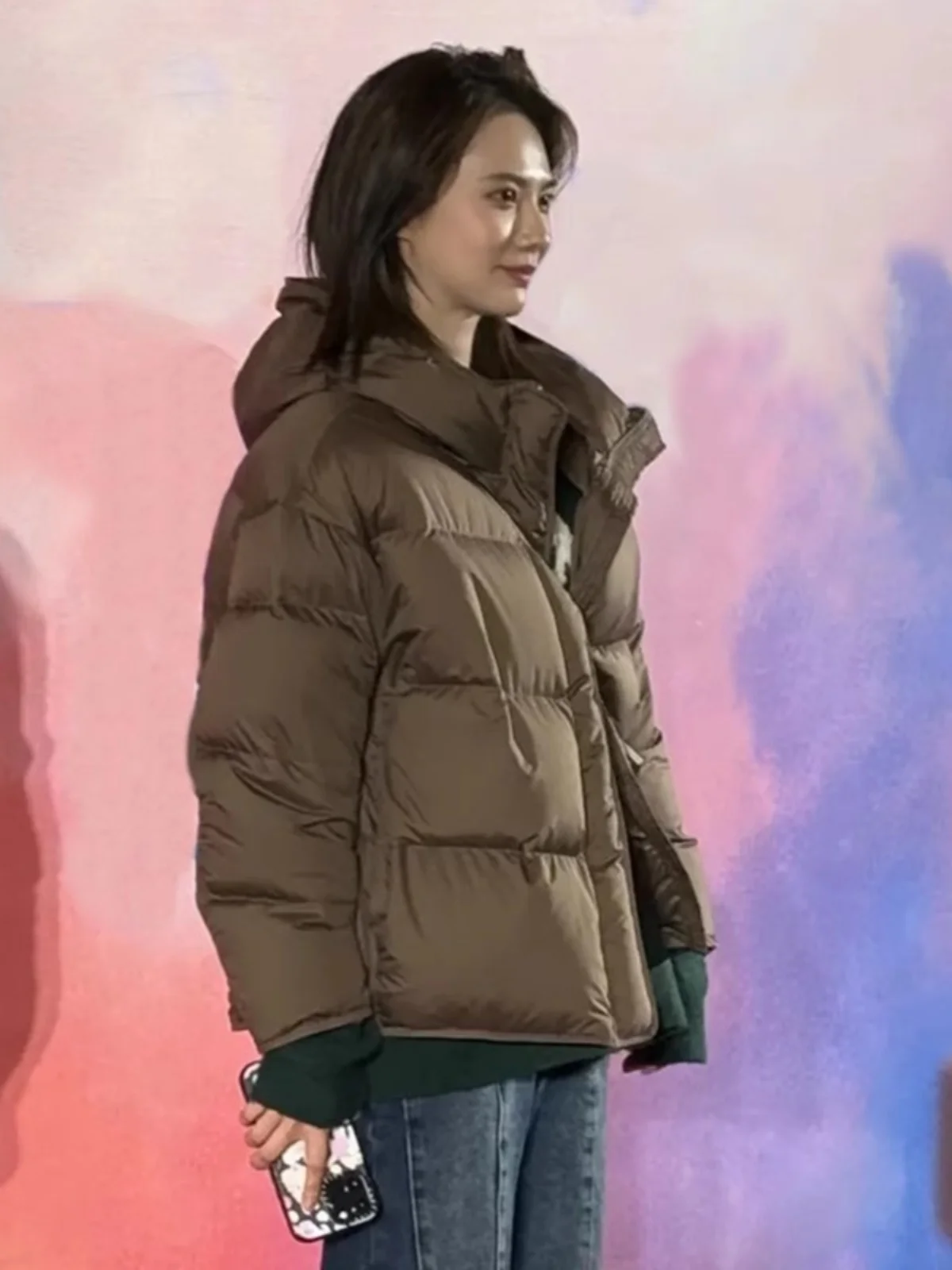 

EXJR Puffer Jacket Women's Short Style White Duck down Coat with Hood Thickened Winter Outerwear Female Fashionable