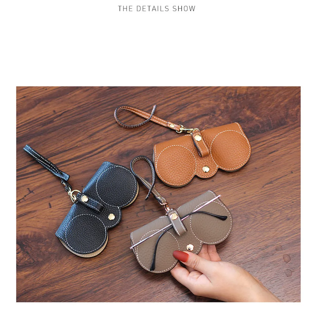 Nhà Thiết Kế Chính Hãng Da Kính Dành Cho Phụ Nữ Cao Cấp Phụ Kiện Mắt Đơn Giản Dễ Thương Dây Di Động Kính Mát Giá Đỡ Túi