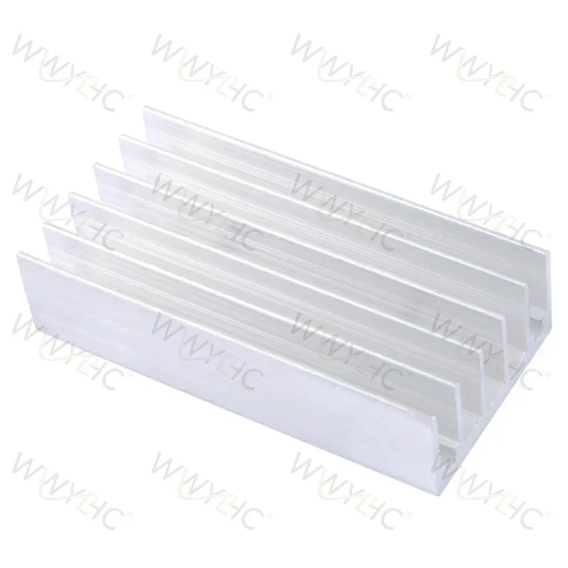 Suitable for 60 * 30 * 15mm Radiator Fins, White Double Hole Aluminum Profile Heat Dissipation Block 10pcs