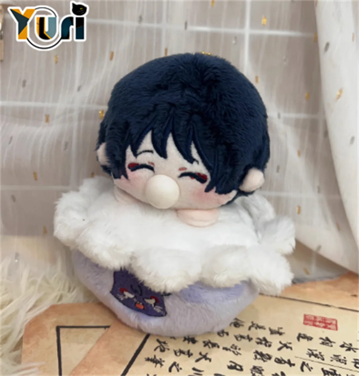 Game Genshin Impact Kunikuzushi Wanderer 12cm Plush Standing Doll Anime Toy Game Cosplay Cute Props Gift