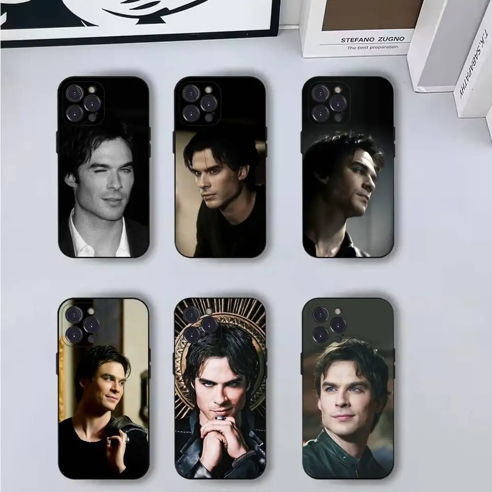 

D-Damon Salvatore Phone Case Phone Case For iPhone 16,15,14,13,12,11,Pro,X,XS,Max,XR,Plus,Mini Soft Black Cover