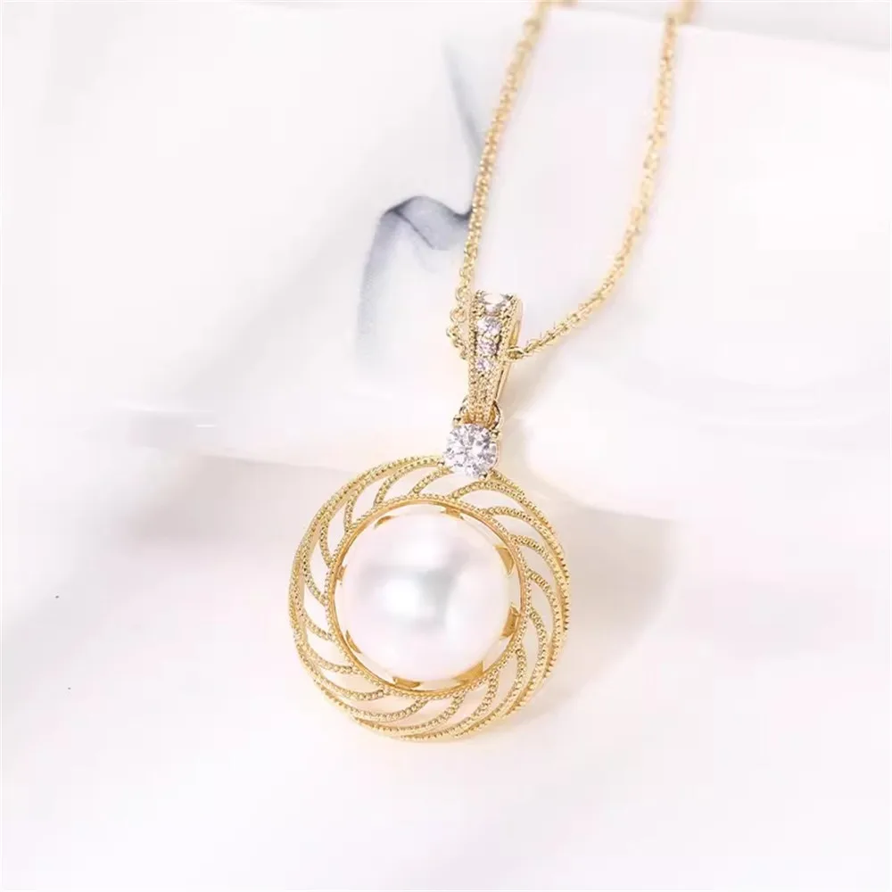 

14k Gold Plated Endant Connectors Gold Color Pendant Clasps Hooks For DIY Pearl Pendant Setting Necklace Jewelry Making Findings