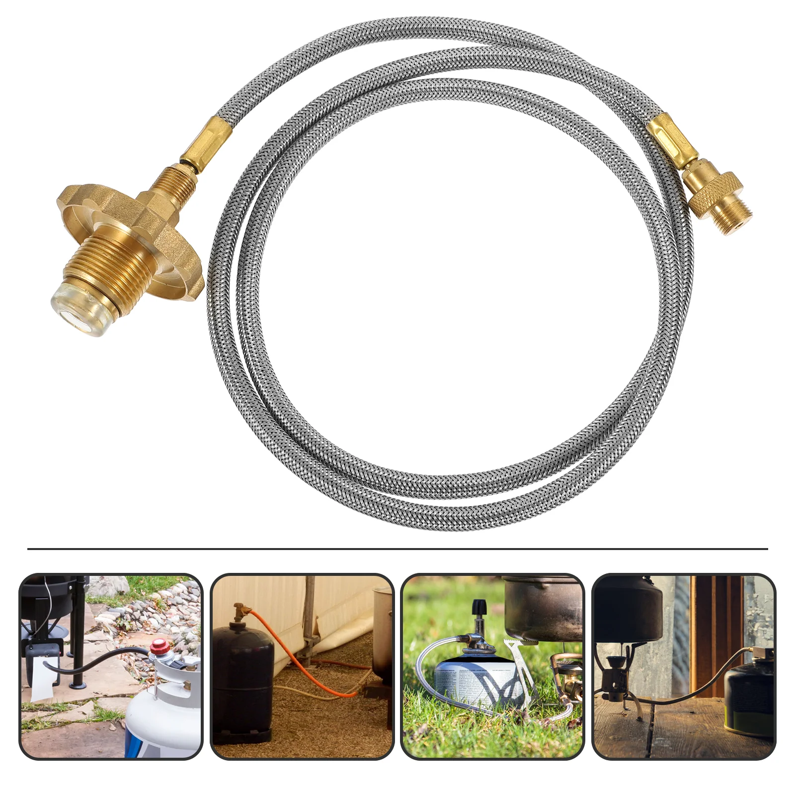 

Propane Tank Tube Adapter Hose 20 Lb to 1 Camping Braided Propand 1lb 20lb Gas Line Grill Outdoor Converter Tanks