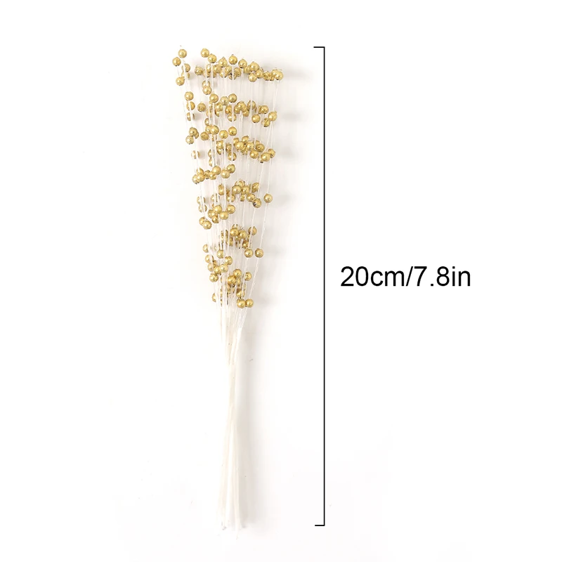 5/10Pcs Wedding Bouquet Decoration Artificial Pearl Stem Beads String Sticks DIY Bride Flower Garland Christmas Party Supplies