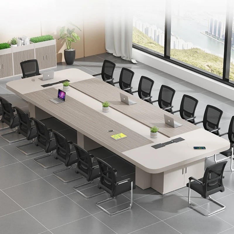 

Простой современный конференц-стол, длинный, большой, учебный стол для встреч для персонала, роскошная мебель для переговоров, mesa conferencia, офисная мебель