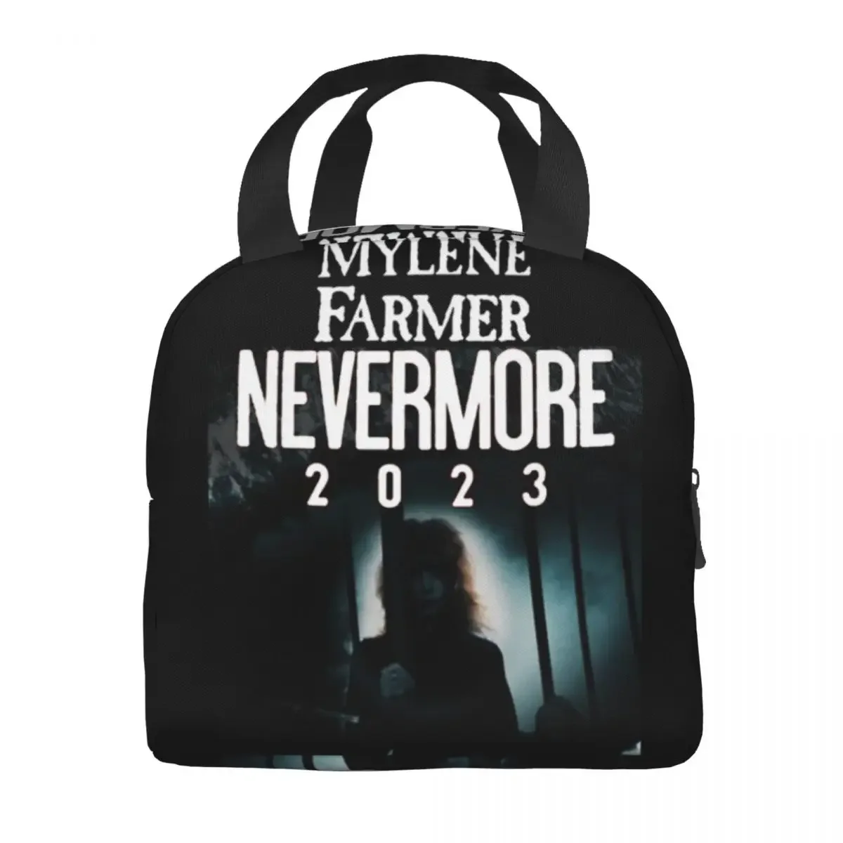 MYLENE FARMER NEVERMORE Lunch Bag Unisex Portable Cooler Thermal Insulated Lunch Box Picnic Storage Food Bento Box