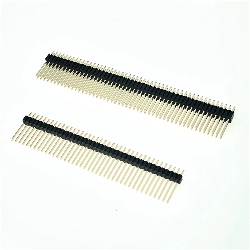 50PCS 1*2-50P 1.27MM gild Single Row Male PCB Board Header Connector Strip Pinheader 2p 3p 4p 5p 6p 7p 8p 10p 12p 15p 20p 50Pin