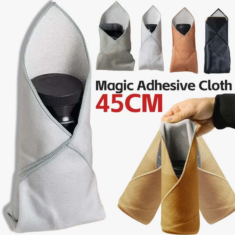 Self-adhesive Camera Cover Protective Wrap Cloth Magic Folding Cloth SLR Lens Protector Wrapping Storage Photographinner Bag