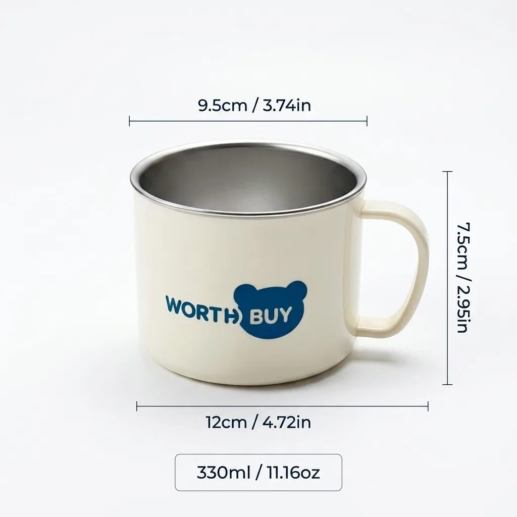 Kawaii Koffiemok met Deksel 316 RVS Theekop Anti-Verbrandings Esthetisch Drinkgerei Draagbare Ontbijt Waterbekers Huis Kantoor