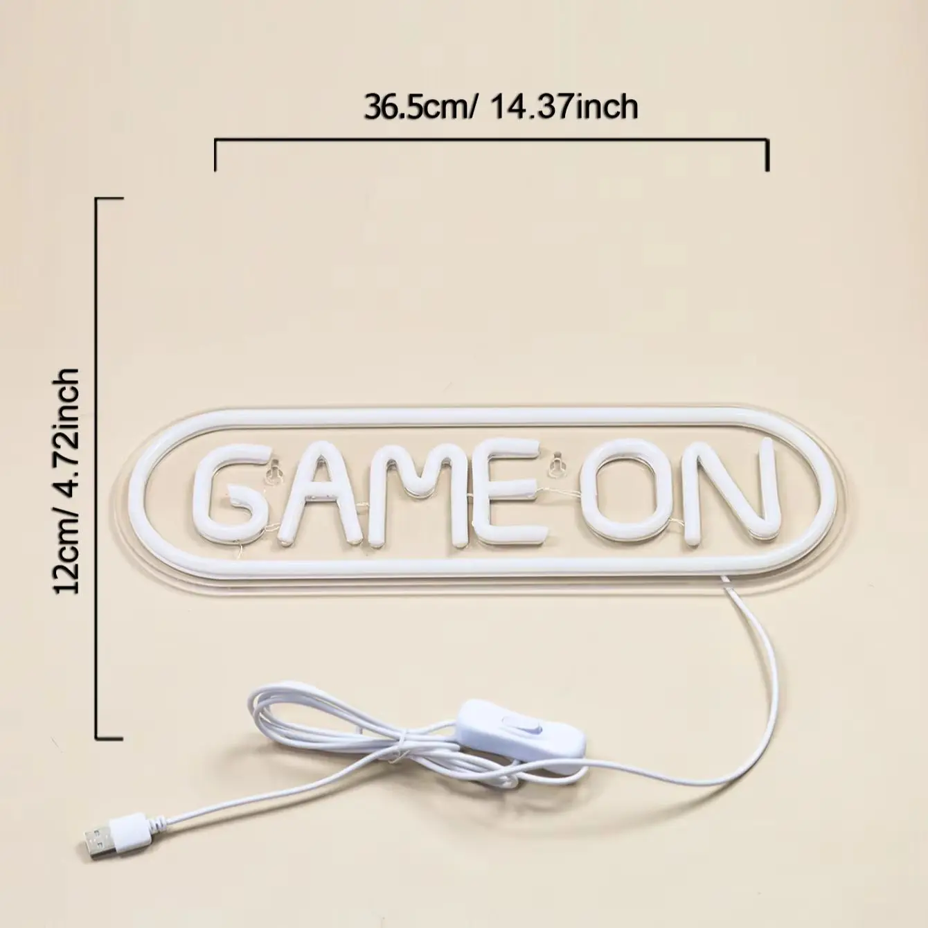 Chi-buy LED Neon  Game on USB Powered Neon Signs Night Light 3D Wall Art Bedroom Living Room Decor Lamp Signs
